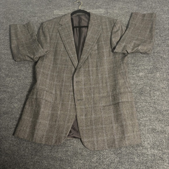 Ermenegildo Zegna Sport Coat‎ Mens 42R Gray Glen Plaid Wool Cashmere 2 Button - Picture 4 of 16